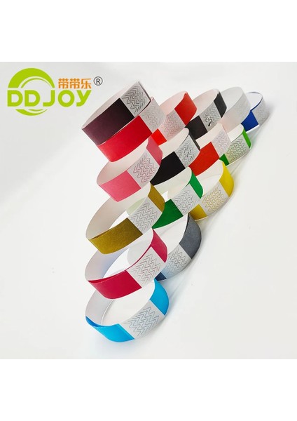 Siyah 19MM 100 Adet Su Geçirmez Tyvek Bileklik, Etkinlikler Için Tek Kullanımlık Bilek Bandı, Festival Dupont Bilezikler (Yurt Dışından)