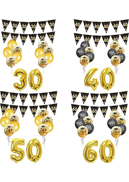 9 Inç 50TH Plaka 30TH 40TH 50TH 60TH Doğum Günü Süslemeleri Numarası Balonlar Doğum Günü Asılı Afiş Bayrakları Yetişkin 30TH Yıldönümü Malzemeleri (Yurt Dışından) indirimleri