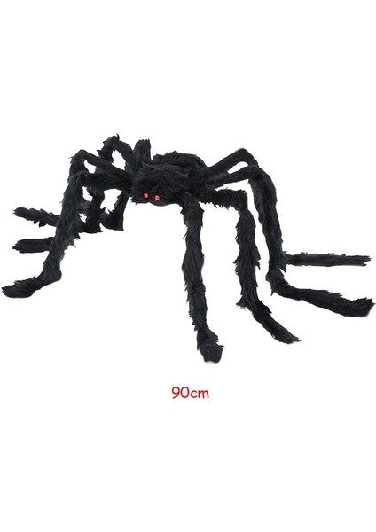 90CM 30/50CM/75CM/90CM Büyük Siyah Peluş Örümcek Cadılar Bayramı Partisi Süslemeleri Ev Bar Için Perili Ev Korku Sahne Örümcek Ağı Çocuk Oyuncak (Yurt Dışından)