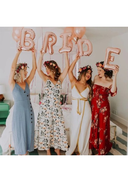 N Gelin Saten Kanat Omuz Askısı Saç Aksesuarları Düğün Nişan Parti Dekorasyon Malzemeleri Için Alüminyum Film Balonlar (Yurt Dışından) indirimleri