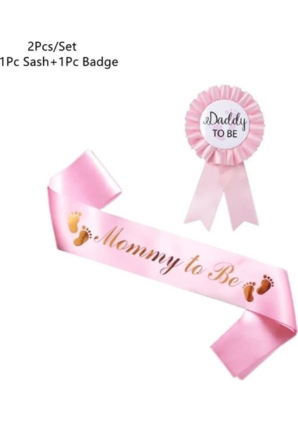 Pembe Anne Seti Anne Olmak ve Baba Olmak Mavi/pembe Rozet Kanat Omuz Askısı Seti Bebek Duş Kız Erkek Dekorasyon Cinsiyet Ortaya Çıkarmak Dıy Parti Malzemeleri (Yurt Dışından)