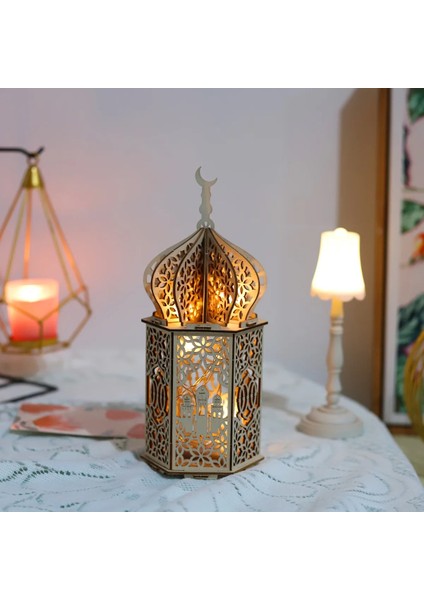 Stil 4 2023 Saray Süs Ramazan Ahşap Dekorasyon Ev Yardım Eid Mubarak Ramazan Kareem Islam Müslüman Festivali Parti Dekoru (Yurt Dışından) indirimleri
