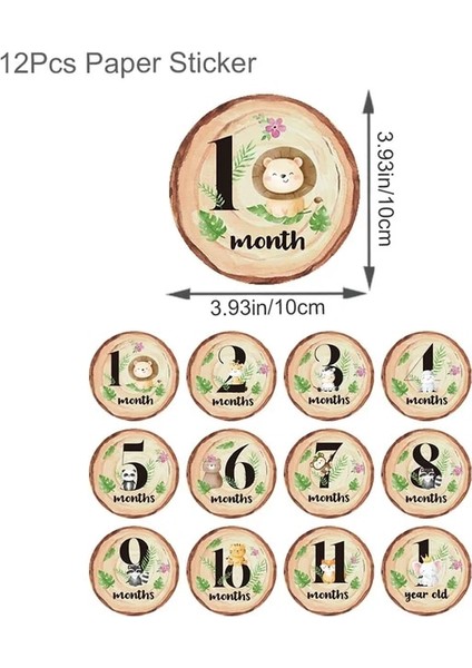 12 Adet Sticker Orman Hayvan Doğum Günü Partisi Süslemeleri Masa Örtüleri Plaka Zemin Masa Koşucu Safari Tema Hayvan Parti Malzemeleri Bebek Duş (Yurt Dışından) fiyatları