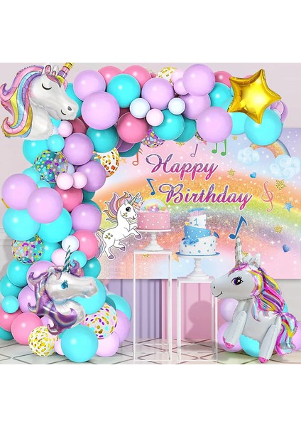 Tek Boynuzlu At Balon 2 Unicorn Doğum Günü Süslemeleri Unicorn Temalı Parti Süslemeleri Balonlar Garland Arch Kiti Bebek Gösterisi Için Düğün Parti Malzemeleri (Yurt Dışından)