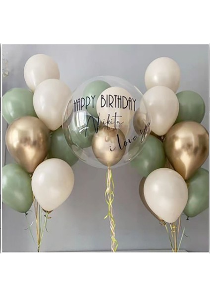 1 Adet 10/18 Inç Metalik Altın Avokado Yeşil Lateks Balonlar Doğum Günü Partisi Dekoru Temizle Kabarcık Topları Çıkartmalar Bebek Duş Düğün Dekor (Yurt Dışından) fırsatları