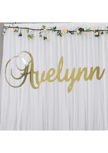 8 Koyu Mavi 25CM Uzunluğunda Kişiselleştirilmiş Ayna Altın Akrilik Isim Burcu Özel Düğün Doğum Günü Adı Düğün Parti Dekoru Hediyeler Isim Ayarı Malzemeleri (Yurt Dışından)