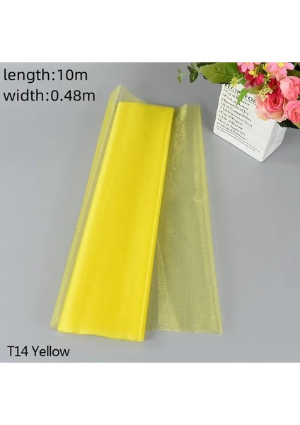Sarı-10 M 10/5 M Beyaz Tül Düğün Organze Rulo Sırf Kristal Organze Kumaş Düğün Dekorasyon Için Mariage Iplik Doğum Günü Partisi Malzemeleri (Yurt Dışından) fiyatları