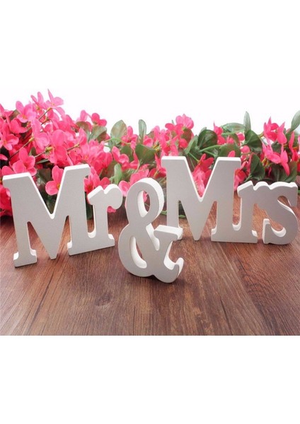 Bir Düğün Dekorasyon Bay ve Bayan Beyaz Ahşap Harfler Sevgiliye Masa Dekorasyon Aksesuarları Evlenmek Fotoğraf Sahne Süsler (Yurt Dışından) fiyatları