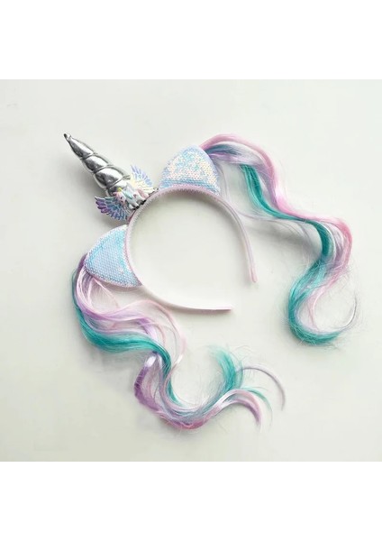 Pembe Unicorn 1. Doğum Günü Kız Kafa Bandı Bebek Duş Parti Sevimli Çocuklar Saç Çember Hairbands Aksesuarları Unicorn Parti Dekor Şapkalar (Yurt Dışından) modelleri