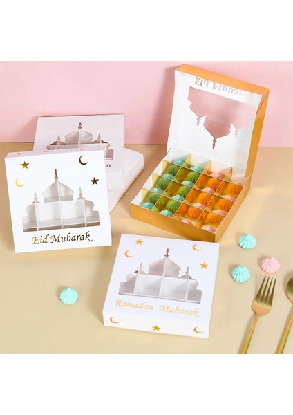 BOX13 Eid Mubarak Hediye Kutusu Kek Bisküvi Şeker Çanta Ramazan Dekorasyon 2023 Ev Islam Müslüman Parti Malzemeleri Ramazan Kareem Hediyeler (Yurt Dışından) modelleri