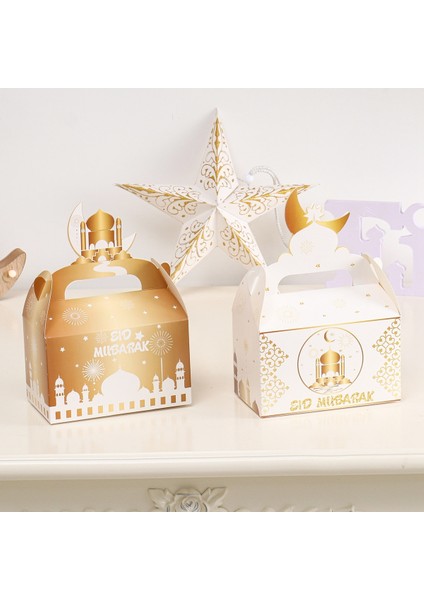 BOX13 Eid Mubarak Hediye Kutusu Kek Bisküvi Şeker Çanta Ramazan Dekorasyon 2023 Ev Islam Müslüman Parti Malzemeleri Ramazan Kareem Hediyeler (Yurt Dışından) fırsatları