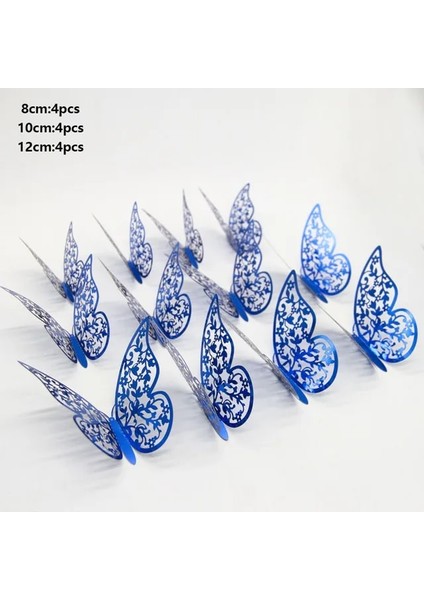Stil 8 12 Adet/grup Yeni 3D Hollow Altın Gümüş Kelebek Duvar Çıkartmaları Sanat Ev Dekorasyonu Duvar Çıkartmaları Parti Düğün Ekran Mağazası Için (Yurt Dışından)