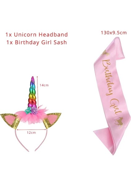 Gökkuşağı Kanat Seti Unicorn Doğum Günü Dekorasyon Unicorn Lateks Balonlar Kağıt Bardaklar Saman Peçeteler Masa Örtüsü Kız Doğum Günü Bebek Gösterisi Parti Malzemeleri (Yurt Dışından)