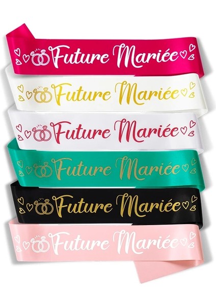 Set5 【yeni Tasarım】gelecek Mariée Nedime Kanat Bekarlığa Veda Gecesi Bekarlığa Veda Partisi Süslemeleri Gelin Duş Kanat (Yurt Dışından)
