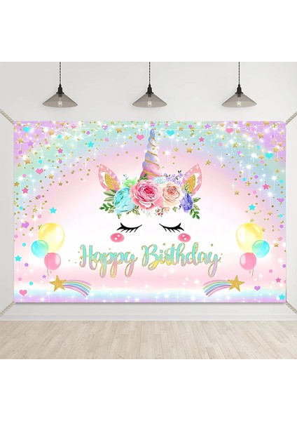 8 Adet Bardak Gökkuşağı Ünikorn Tek Kullanımlık Sofra Arka Plan Unicorn Doğum Günü Partisi Süslemeleri Çocuklar Bebek Duş Kız Doğum Günü Partisi Malzemeleri (Yurt Dışından)