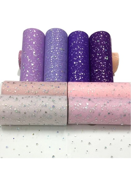 Işık Lan Glitter Pul Tül Rulo 15 cm 10 Metre Tutu Kumaş Düğün Dekorasyon Organze Tutu Etek Lazer Tül Rulo Dıy Zanaat Malzemeleri (Yurt Dışından)