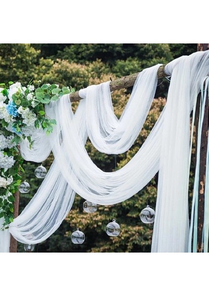 B19-5M 10/5m Beyaz Tül Düğün Organze Rulo Sırf Kristal Organze Kumaş Düğün Dekorasyon Için Mariage Iplik Doğum Günü Partisi Malzemeleri (Yurt Dışından)