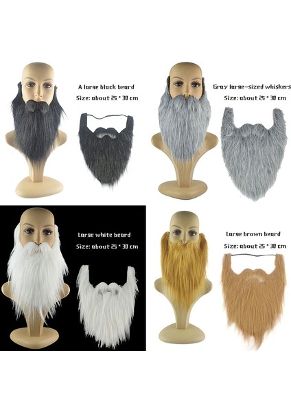 Kk 1 Adet Dıy Süslü Elbise Sahte Sakal Uzun Kabartmak Sakallar Cosplay Kostüm Sahne Noel Baba Sakal Kaşları Bıyık Noel Partisi Kaynağı (Yurt Dışından)
