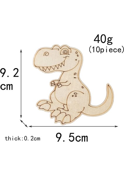 10 Adet H 10 Adet Ahşap Dinozor El Sanatları Dıy Boyama Ahşap Süsler Çocuklar Için Dinozor Doğum Günü Partisi Dekorasyon Çocuk Günü Hediyeleri (Yurt Dışından)