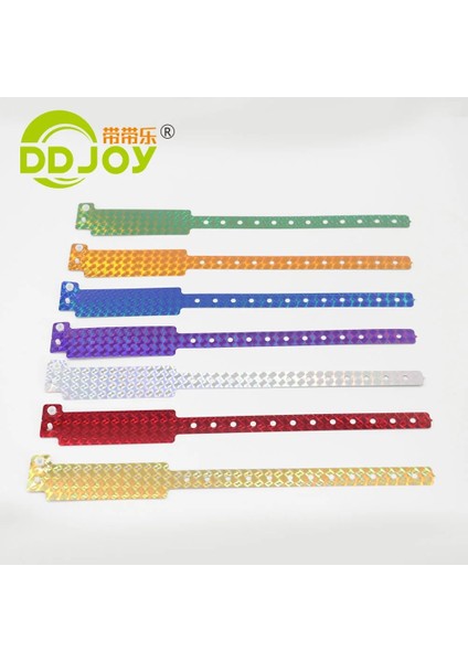 Altın 16MM (L Şekli) 100 Adet Tek Kullanımlık Holografik Bileklikler, Su Geçirmez Festivali Hologram Bilezikler, Olaylar Glitter Bilek Bandı (Yurt Dışından)