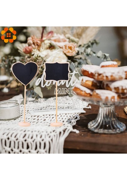 Uzun Dantel Şekli 2 5 Adet/grup Mini Ahşap Yazı Tahtası Vintage Kara Tahta Masa Numarası Düğün/noel/doğum Günü Partisi Masa Dekorasyon Malzemeleri (Yurt Dışından) modelleri