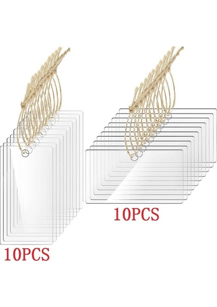 20 Adet 5X9X0.2CM 10/20/40 Adet Boş Şeffaf Akrilik Levha Düğün Sandalyesi Koltuk Etiketi Dıy Asılı Etiket Gıda Dolabı Etiketi Işareti 5X9CM Kalın 2mm (Yurt Dışından)
