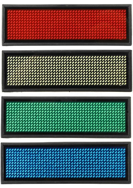 Mavi LED Mini Dijital Ekran Programlanabilir Şarj Edilebilir Kaydırma Adı Mesaj Etiketi Rozet Burcu Etkinlik Için 15 Ekran Dili (Yurt Dışından) fırsatları