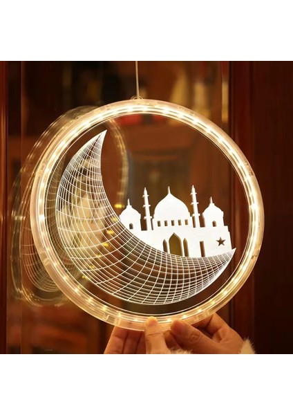 Stil 8 Eid Mubarak Dekor Ay Yıldız Işığı Ramazan Süslemeleri Ev Için 2023 Islam Müslüman Parti Ramazan Kareem Kurban Bayramı Hediyeler (Yurt Dışından) fırsatları