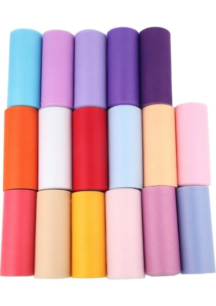 C01 54 Renkler Bebek Duş Organze Kumaş Rulo Dıy Yapay Çiçek Düğün Araba Doğum Günü Dekorasyon Tül Rulo Pom Poms Parti Hediye (Yurt Dışından) fiyatları