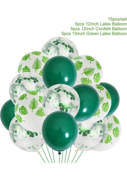 Balon Orman Hayvanları Tek Kullanımlık Sofra Jungle Safari Doğum Günü Partisi Dekorasyon Çocuk Çocuk 1. Doğum Günü Cinsiyet Ortaya Bebek Duş Dekor (Yurt Dışından)