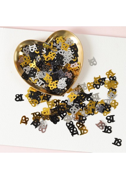 80TH 15G Mini Numarası 16TH 18TH 21TH Yaşında Mutlu Doğum Günü Konfeti Dijital 20/30/40/50/60 Masa Payet Dağılım Parti Dekorasyon (Yurt Dışından)