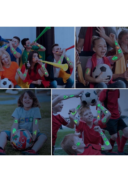 10 Adet Set B Futbol Partisi Dekorasyon Aydınlık Dövme Çıkartma Futbol Tema Parlayan Çıkartmalar Çocuk Boys Mutlu Futbol Doğum Günü Partisi Dekorları (Yurt Dışından) indirimleri
