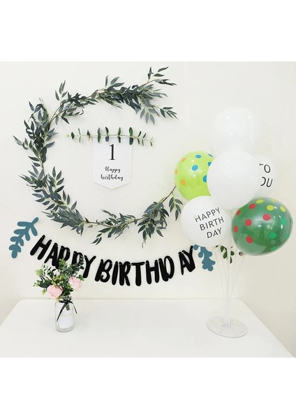 100 Gün 1 Takım 1-9th Doğum Günü Partisi Süslemeleri Kraft Doğum Günü Bunting Çelenk Mutlu Doğum Günü Dekorasyon Ilk Doğum Günü Kız Erkek Partisi (Yurt Dışından) fırsatları