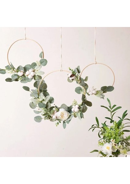 1 Adet 2 M Çiçek C 10-29 cm Bambu Halka Ev Dekor Yapay Gül Çiçek Taşınabilir Daire Ahşap Çember Çelenk Rustik Düğün Dekorasyon Asılı Çelenk (Yurt Dışından) modelleri