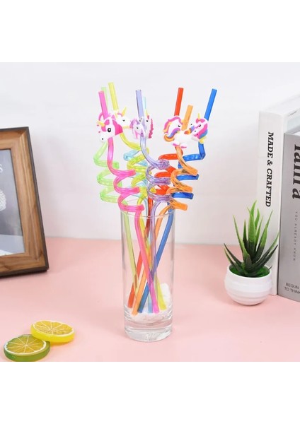LC370B01 4/8 Adet Kullanımlık Unicorn Denizkızı Flamingo Saman Smoothie Hayvan Pipet Denizkızı Tema Dinozor Çocuklar Meyve Parti Malzemeleri (Yurt Dışından) fırsatları