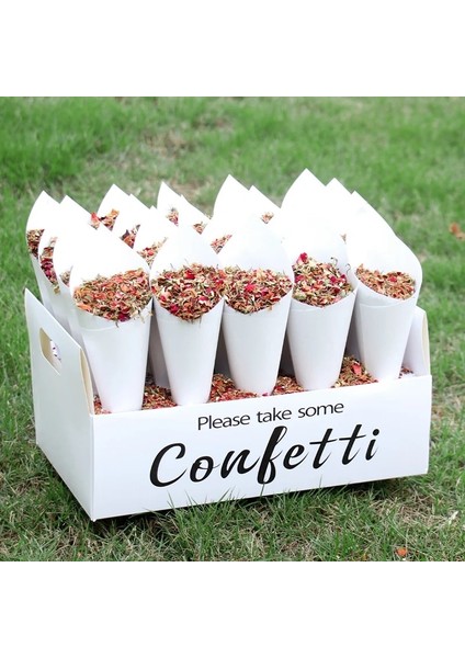 Set 2 Ahşap Tahıl Konfeti Koni Tutucu Gül Kurutulmuş Çiçek Petal Düğün Dekor Düğünler Için Dekor Köy Düğün Parti Dekor Konfeti (Yurt Dışından) indirimleri