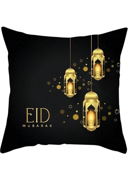 Bej Eıd Mubarak Minder Örtüsü Ramazan Dekorasyon Müslüman Parti Dekor Islam Hediyeler Eid Al Kurban Ramazan Kareem Eid Mubarak Yastık Kılıfı (Yurt Dışından)