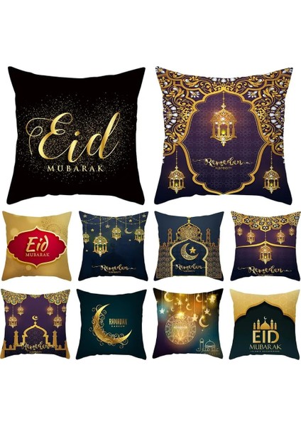 Bej Eıd Mubarak Minder Örtüsü Ramazan Dekorasyon Müslüman Parti Dekor Islam Hediyeler Eid Al Kurban Ramazan Kareem Eid Mubarak Yastık Kılıfı (Yurt Dışından) modelleri