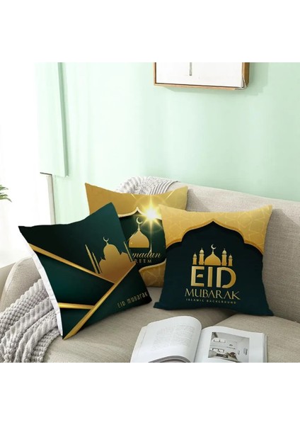 Bej Eıd Mubarak Minder Örtüsü Ramazan Dekorasyon Müslüman Parti Dekor Islam Hediyeler Eid Al Kurban Ramazan Kareem Eid Mubarak Yastık Kılıfı (Yurt Dışından) indirimleri