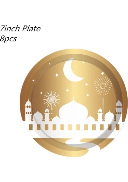 7 Inç Plaka 8 Adet 2022 Eid Mubarak Tek Kullanımlık Masa Örtüsü Masa Koşucu Banner Balonlar Islam Müslüman Parti Dekor Ramazan Kareem Kurban Bayramı Hediye (Yurt Dışından) fiyatları