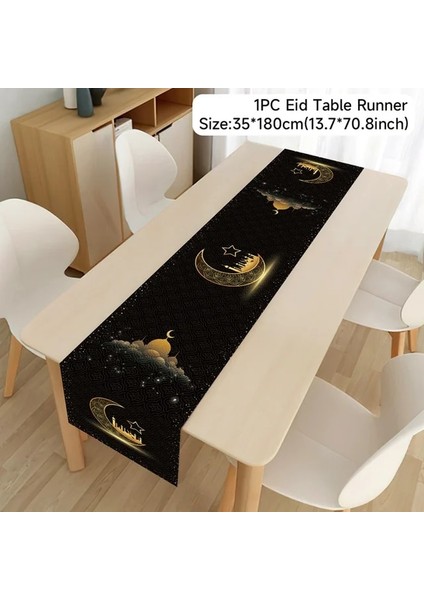 Eıd Masa Koşucu 35 Eıd Mubarak Masa Koşucu Ramazan Süslemeleri 2023 Ev Masa Örtüsü Ramazan Kareem Eid Al Adha Islam Müslüman Parti Dekorasyonu (Yurt Dışından)