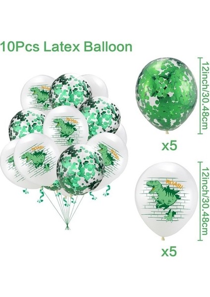Balon Seti Dinozor Doğum Günü Tek Kullanımlık Sofra Jurassic Dinozor Parti Dekorasyon Çocuklar Bebek Duş Jungle Safari Doğum Günü Partisi Malzemeleri (Yurt Dışından) fiyatları
