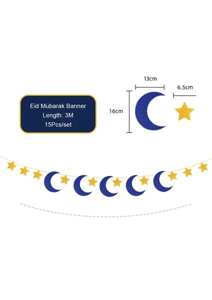 Ay Yıldız Altın Yeşil Yapraklar Eıd Mubarak Ramazan Dekorasyon Ramazan Bayramı Parti Malzemeleri Müslüman Islam Festivali Parti Dıy Süslemeleri (Yurt Dışından)
