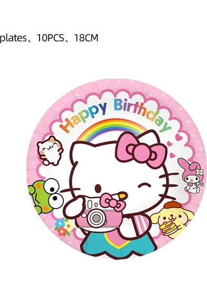 18 Adet Balonlar 1 Hello Kitty Tema Bebek Duş Kız Parti Malzemeleri Kağıt Bardak Tabak Masa Örtüsü Çocuk Doğum Günü Partisi Banner Düğün Dekor Balonlar (Yurt Dışından) fırsatları