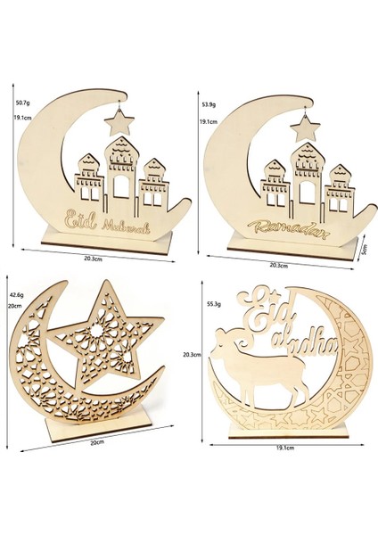 Ramazan Barak 1 Takım Ahşap Eid Mubarak Masa Süsleri Ramazan Kareem Ev Dekorasyon Müslüman Islam Ahşap Kolye Düğün Parti Malzemeleri (Yurt Dışından) modelleri