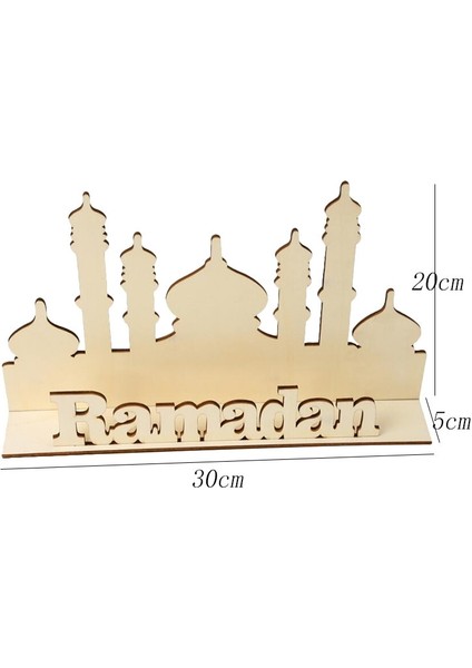 Ramazan Barak 1 Takım Ahşap Eid Mubarak Masa Süsleri Ramazan Kareem Ev Dekorasyon Müslüman Islam Ahşap Kolye Düğün Parti Malzemeleri (Yurt Dışından) indirimleri
