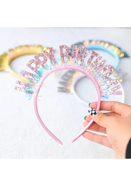Bebek Mavisi Glitter Mutlu Doğum Günü Payet Kafa Bandı Doğum Günü Dekorasyon Doğum Günü Partisi Süslemeleri Çocuklar Yetişkin Kız Pembe Gümüş Mavi Bantlar (Yurt Dışından) indirimleri