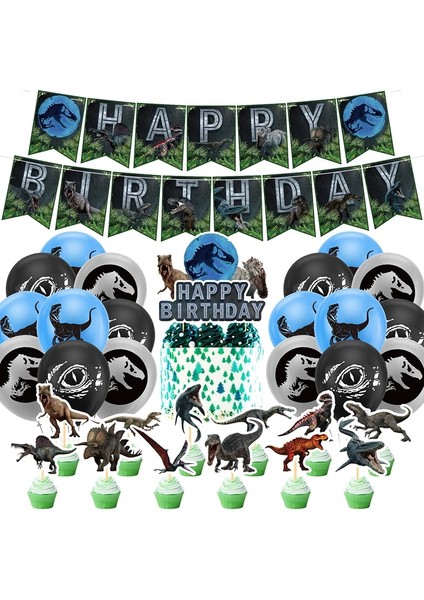 Yumurta Balon 7 Jurassic Dinozor Balon Seti Dıy Sahne Orman Yaban Hayatı Tema Parkı Düzenleme Seti Çocuk Doğum Günü Dinozor Kek Süslemeleri (Yurt Dışından)