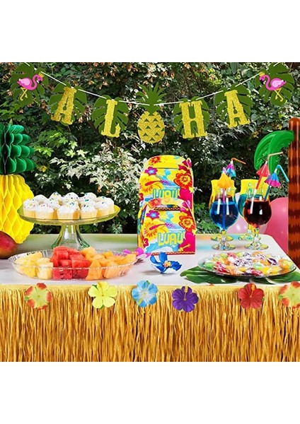 Yeşil 100X60 cm Hawaii Flamingo Ananas Şemsiye Saman Parti Dekorasyon Tropikal Masa Etek Luau Aloha Parti Dekor Yaz Plaj Partisi Tedarikçisi (Yurt Dışından) fırsatları
