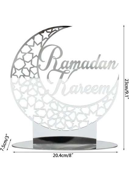 Style-10-Silver-1 Eid Mubarak 2023 Ramazan Dekorasyon Ev Islam Müslüman Parti Dekor Için Eıd Hediyeler Abaya Al Adha Kareem Düğün Doğum Günü Hediyeleri (Yurt Dışından)